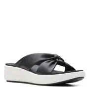 Women's Clarks, Drift Ave Sandal 26165119 Black FABRIC-AND-SYNTHETIC