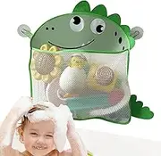 Shower Toy Holder, Mesh Bath Toy Storage Bin, Cartoon Bath Toys Basket, Cute Bath Toy Storage Bin With Suction Cup For Quick Access