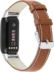 Compatible with Fitbit Luxe Bands Women&Men, Genuine Leather Wristband Handmade Watch Straps for Fitbit Luxe Accessories