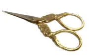 Vintage Style Scissors "Dragon" Design Gold Finish 100 mm (4")