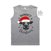 Mooey Christmas T-Shirt, Funny Christmas Tee, Family Farm Pyjamas, Christmas