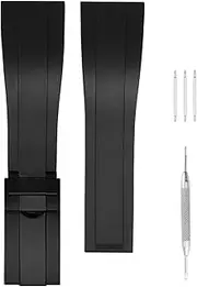 [unilabo] Rubber 20mm watch band compatible for Rolex Submariner Yacht-Master GMT-Master Oyster Silicone watch strap Replacement for men and women wirst watchband