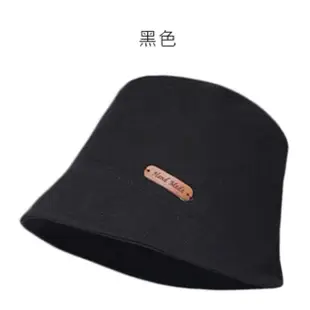 【OT SHOP】女款棉質素色漁夫帽 盆帽 遮陽帽 C2211(春夏潮流配件 英文字母 皮標 休閒百搭 日系文青 帽子)