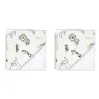 2x The Peanutshell Madagascar Themed Print Terry Hooded Towel Baby Nursery Decor