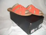 New! Ladies Women's Sorel Slip On Sandals Orange Suede Sorel Sundance Ella Sz 9
