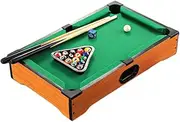 TYZYAGPGNL Mini Table Pool Set Wood Cues Portable Easily Set up Balls Home Play Billiards Snooker Accessories