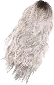 Baluue 1pc Women Long Curly Wig Cosplay Synthetic Hair Wig Gradient Headwear for Women Girls