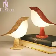 LED Night Light Touch Switch 3 Colors Bird Lamp Eye-Protecting Bedside Desk Lamp