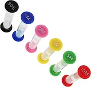 GALPADA 12pcs Set Colorful Plastic Timer Set for Educational Sand Clocks for Brushing Teeth Cooking and Games for Management and Home Decor
