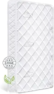 Letmxiu Premium Crib & Toddler Mattress,100% Knitted Fabric, Premium Fleece Surface-Hypoallergenic, 5" Thick Firm Soft Crib Mattress, Non-Toxic - Fits Standard Cribs & Toddler Beds