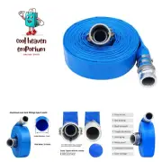 2 inch x 100ft PVC Lay Flat Discharge Hose With Aluminum Camlock C & E Fittin...