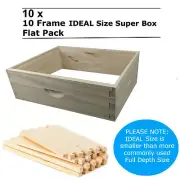 10 x 10 Frame IDEAL Size Beehive Super Box Dovetail Joint Boxes Bee Hive