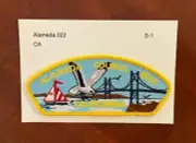 Boy Scout Patch CSP, Alameda 022, Gold Border, S-1, New