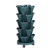 Garden Bed 5 Tier Vertical Garden Strawberry Stackable Planters Herbs Petu L-DGR