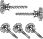 HOMSFOU Mirror Screw Fasteners Set Pcs Hand Twist Knurled Stainless Steel Screws