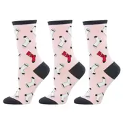 3x Socksmith Ladies Novelty Fashionable Trendy Socks Dirty Laundry Pink