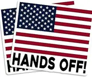 American Flag Hands Off Magnet - Patriotic Home Decor - Refrigerator - Office - USA - Fun Kitchen Accessory - Durable Material for Car Truck Toolbox Any Metal Surface - EPLM0006-FBA
