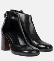 [Lemaire] Lemaire Cutout leather ankle boots AU 9 black