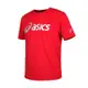 ASICS 男運動排汗短袖T恤-台灣製 吸濕排汗 上衣 慢跑 路跑 亞瑟士 K31415-23 紅銀