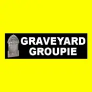 Funny "GRAVEYARD GROUPIE" spooky old cemeteries BUMPER STICKER brake for, goth