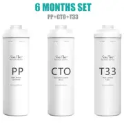 3 Pack PP CTO T33 Water Filter Replacement For SimPure T1-400UV RO System