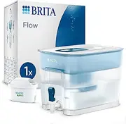 BRITA Water Filter Flow Cask XXL (8.2L) incl. 1x MAXTRA PRO Pure Performance Cartridge - Fridge-Fitting Dispenser for Families and Offices