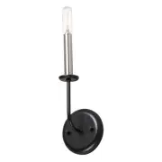 Maxim Lighting 10321BKSN Wesley Wall Sconce Black/Satin Nickel