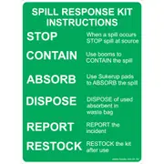 Spill Kit Instruction Sign
