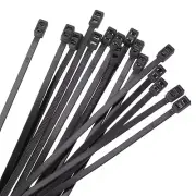 Cable Zip Ties 8"x0.2", 100 Pcs Double Head Wire Ties, 55 lbs, Black