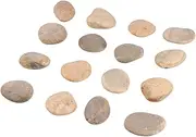 FONDOTIN DIY Hand-Painted Stones Set 16pcs Natural Rocks with Bracket for Kids Art 4-5cm Random Colored Pebbles