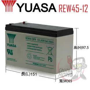 【YUASA】REW45-12 鉛酸電池12V45W POS系統機器 替代12V9AH NP7-12 湯淺 CSP