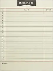 Graphique Library Card to-Do List Notepad | 150 Tear-Away Sheets | Task Planner | Daily Organizer | Memo Writing Pad | Priority Checklist | Undated | 6” x 8”