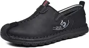 [Asifn] Men's Casual Driving Loafers Flats Boat Leather Fashion Hand Stitching Large Size Ankle Boots Oxford Moccasin Comfortable Shoes