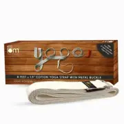FOM (Friends of Meditation) Yoga Belt- Best for Daily Stretching, Yoga,Pilates