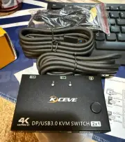 K CEVE---DP/USB 3.0 KVM SWITCH--4K---2X1