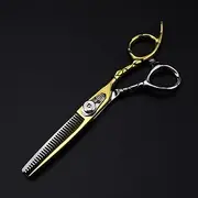 Hair Cutting Scissors, 6Inch Professional 440C Steel d Scissor Crown Cutting Barber Haircut Thinning Shears Hairdresser Scissors,Cutting Scissor-B