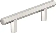 [Amerock] BP37365PN | Caliber 3 inch (76mm) Center-to-Center Polished Nickel Cabinet Pull | Kitchen Cabinet Hardware | Furniture Hardware | Drawer Handle