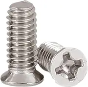 1000pcs Cross Small Countersunk Head Screws M2 Size Electronic Accessories Flat Bolt Metric Nickel Plated Carbon Steel 3mm Head Diameter(M2 x 2.5mm)