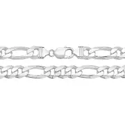 Boys Sterling Silver 10mm Figaro Chain Necklace