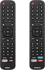 (Pack of 2) Replacement for hisense tv Remote EN2B27 EN2BS27H, Remote Control Compatible with Hisense LED Smart TVs with Netflix, Prime Video, YouTube Buttons