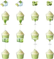 12pcs Martini Cupcake Toppers, Martini Birthday Party Decorations Martini Themed Cake Toppers Green Cute Cupcake Picks Decor for Bachelorette Party Tini Bar Supplies
