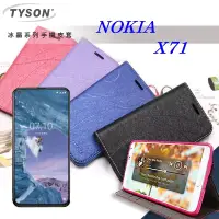 在飛比找博客來優惠-諾基亞 Nokia X71 冰晶系列 隱藏式磁扣側掀皮套 保