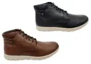 Mens Ferricelli Trey Comfortable Leather Casual Boots Made In Brazil - ModeShoes