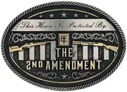 Montana Silversmiths Men's 2nd Amendment Oval Buckle