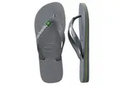 Havaianas Brazil Logo Cinza Steel Grey Mens/Womens Thongs/Flip Flops/Sandals