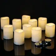 Flameless Votive Candles with 6 Hour Timer, Battery Operated 10 Pack White