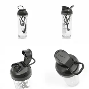 【NIKE 耐吉】水壺 TR Recharge 2.0 黑 搖搖杯 翻蓋式 24oz 700ml 運動 健身(N101072491-024)