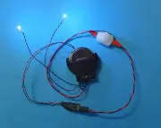 2 Cool White Nano LED Circuit - Dollhouse, Art, Gundam Light Beam Saber Gunpla
