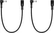 Fancasee 2 Pack 5.5mm x 2.1mm DC Power Extension Cable 90 Degree Right Angle Male to Female Plug Jack Extension Cord for IP Camera CCTV Security Camera Surveillance LED