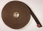 FELT SHOWCASE RIBBON, 1-1/4" WIDTH, 1/16" THICKNESS, 50-FEET PER ROLL, PSA,BROWN